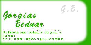 gorgias bednar business card